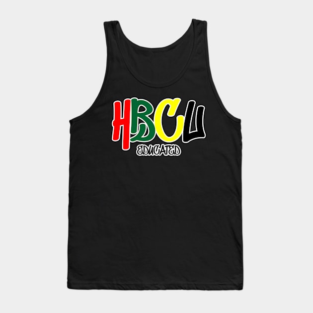 HBCU Educated Graffiti Design Tank Top by OTM Sports & Graphics